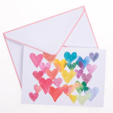 Graphique de France Rainbow Hearts Boxed Cards – SuePatrick.com