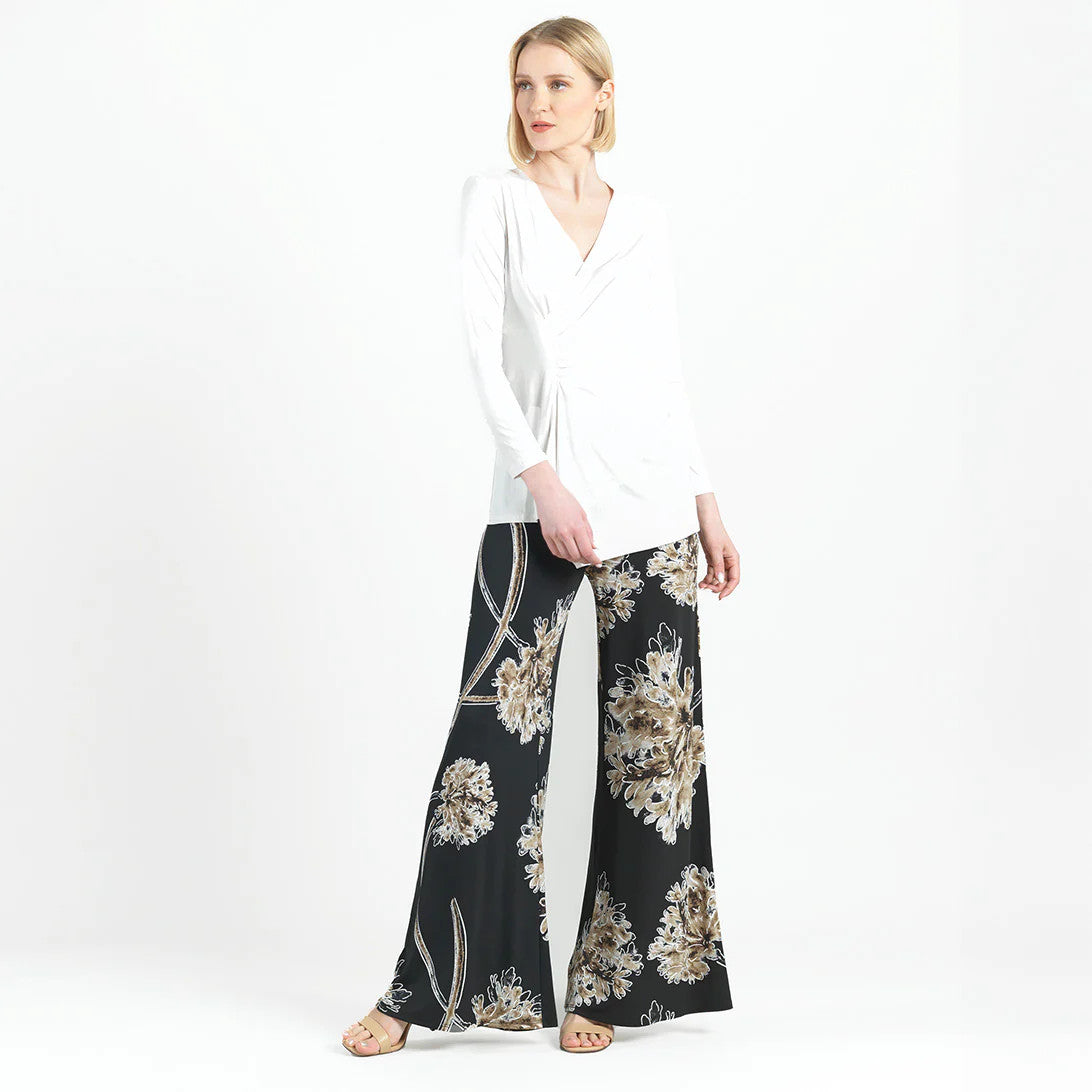 Clara Sun Woo Textured Mum Blossom Palazzo Pant