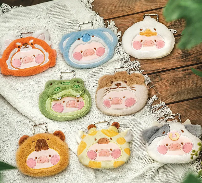 Lulu The Piggy Animal Party Plush Portable Pouch Blind Box