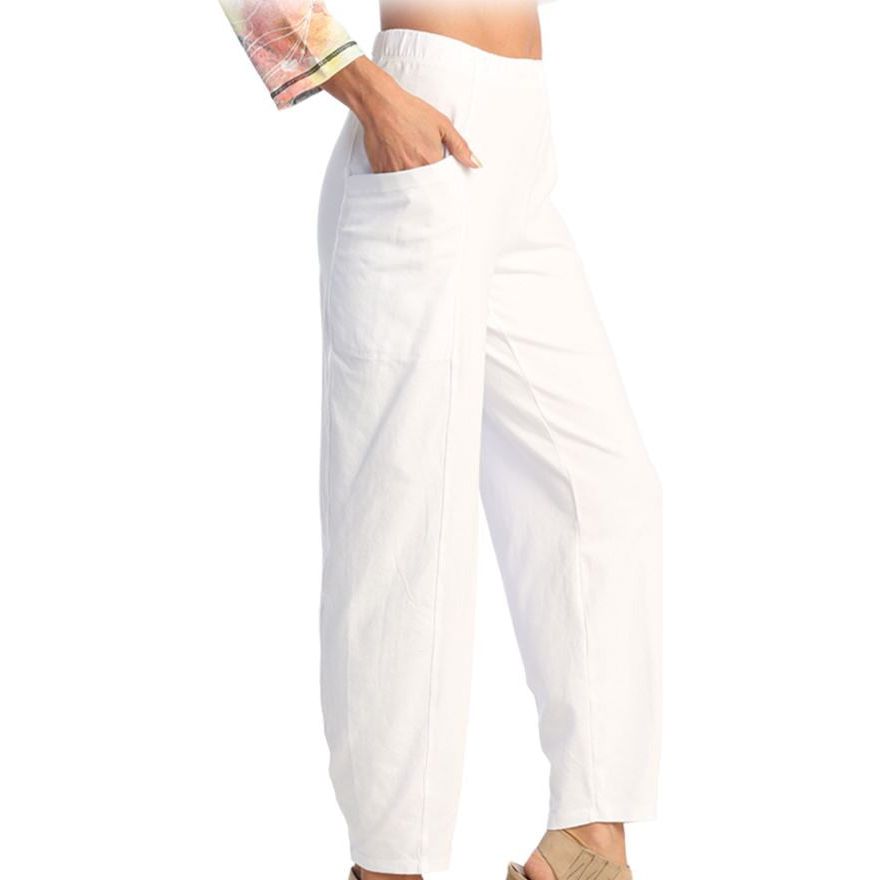 Jess & Jane Lantern Side Patch Pocket Front Seam Pants (Multiple Colors) (M100)