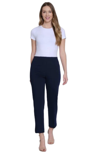Multiples No Waist Faux Zip Ankle Pants (3 Colors)