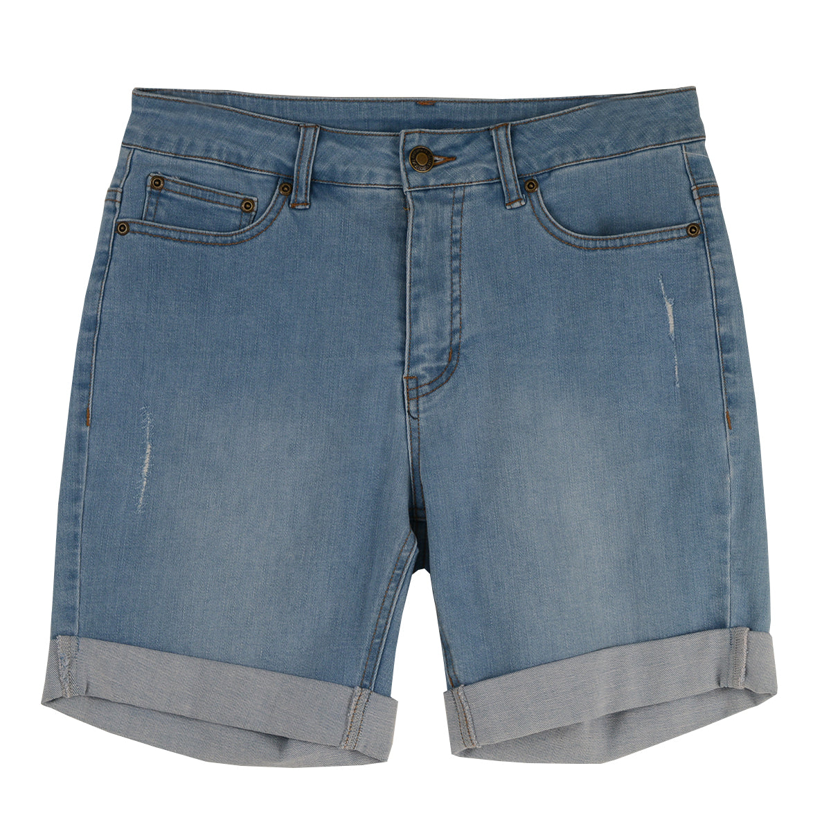 Slimsation Boyfriend 5 Pocket Roll Cuff Shorts (4 Colors) (M22702WM)