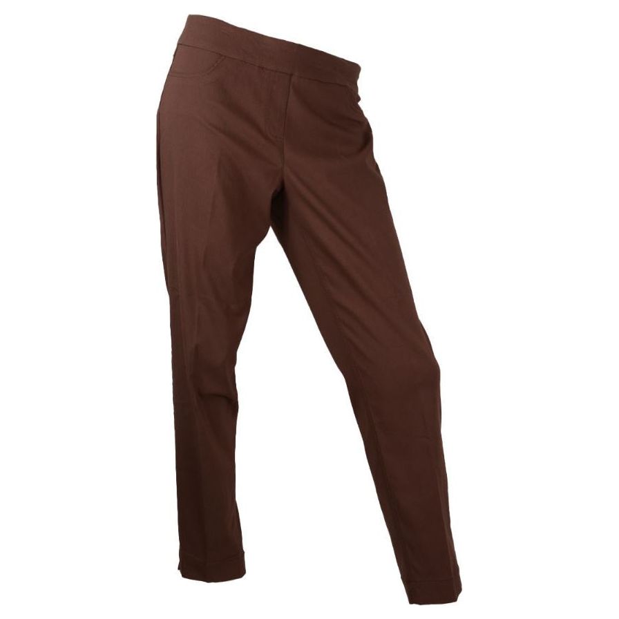 Slimsation Black Mocha Pull-On Ankle Pants (M2623P)