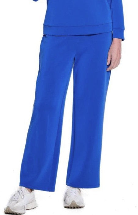 Multiples Wide Band Pull On Wide Leg Ankle Pants (4 Colors)