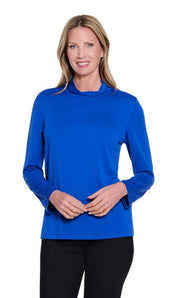 Multiples Petite Mock Neck Long Sleeve Top (3 Colors)