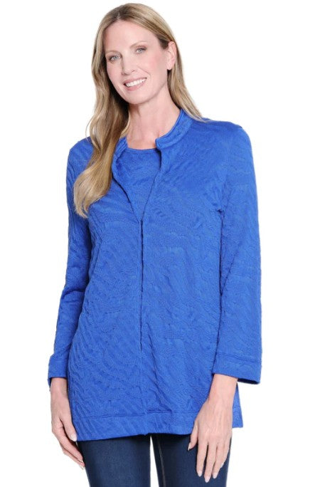 Multiples Petite Jacquard Knit Jacket & Tank Top Set (2 Colors)