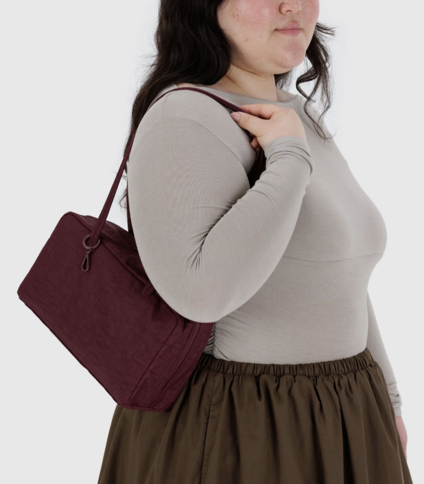 Baggu Nylon Bowler Bag - Mahogany