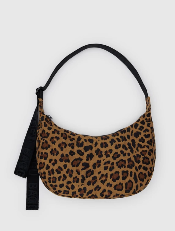 Baggu Medium Nylon Crescent Bag - Leopard