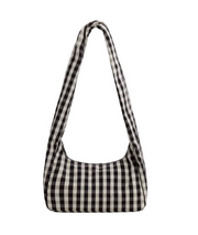 Baggu Nylon Meringue Bag - Black and Cream Gingham