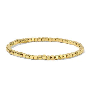 My Fun Colors Fashion Fortunes Cube Bead Gold Bracelet Small (3mm) (2000G)