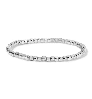 My Fun Colors Fashion Fortunes Cube Bead Silver Bracelet Small (3mm) (2000S)