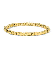 My Fun Colors Fashion Fortunes Cube Bead Gold Bracelet Medium  (4mm) (2030G)
