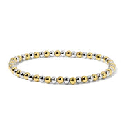 My Fun Colors Fashion Fortunes Round Bead Silver Gold Bracelet Small (3mm) (3000M)