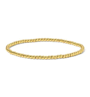 My Fun Colors Fashion Fortunes Round Bead Gold Bracelet Petite (3mm) (3020G)