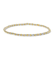 My Fun Colors Fashion Fortunes Round Bead Silver Gold Bracelet Petite (3mm) (3020M)