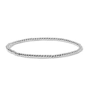 My Fun Colors Fashion Fortunes Round Bead Silver  Bracelet Petite (3mm) (3020S)