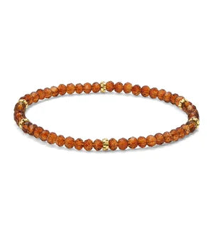 My Fun Colors Mini Crystal Stretch Bracelet (MC1102G)(Root beer Gold)