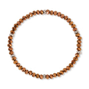 My Fun Colors Mini Crystal Stretch Bracelet (MC1101S)(Bronze Silver)