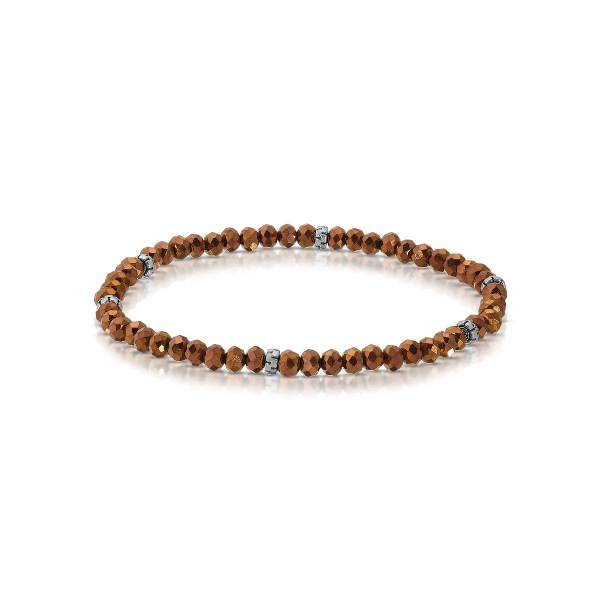 My Fun Colors Mini Crystal Stretch Bracelet (MC1101S)(Bronze Silver)