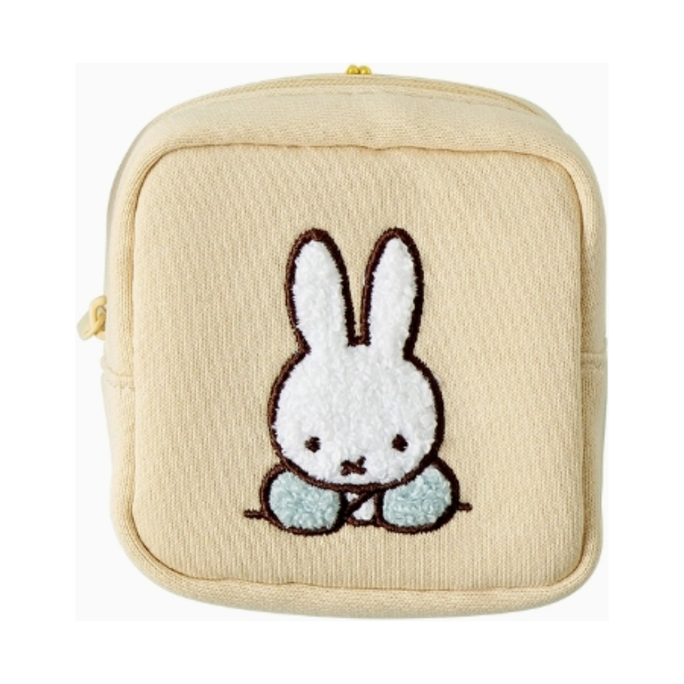 Miffy Beige Mini Square Pouch with Ballchain