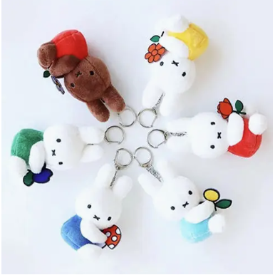 Miffy & Friends with Flower Plush Bag Charm (Chosen at Random)