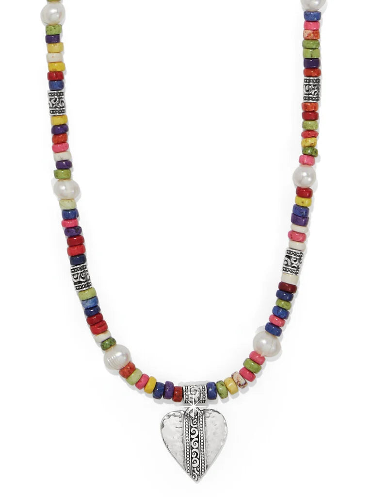 Brighton Mingle Medley Bead Heart Necklace (JM7554)