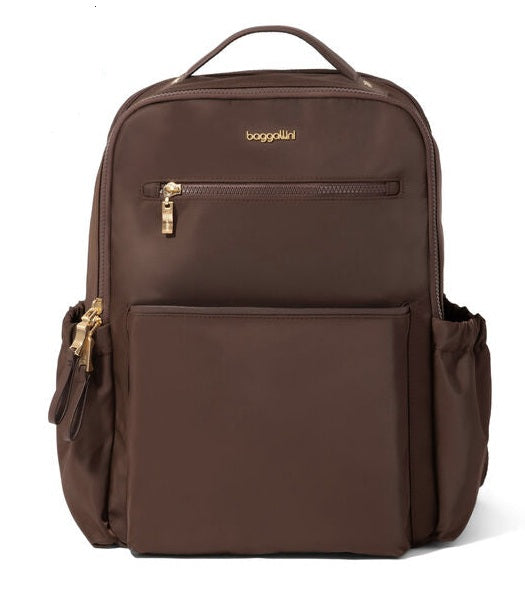 Baggallini Tribeca Expandable Laptop Ganache Twill Backpack