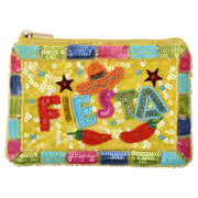 Hand Beaded Fiesta Essential  Pouch ( MTY007)(Yellow)