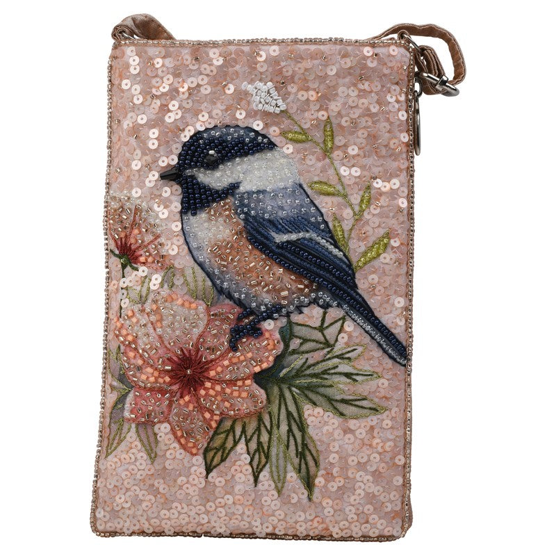 Hand Beaded Chicadee Club Bag (SHB921)(Rose)
