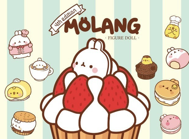 Molang Cafe Dessert-Themed Random Figurine Toy Box