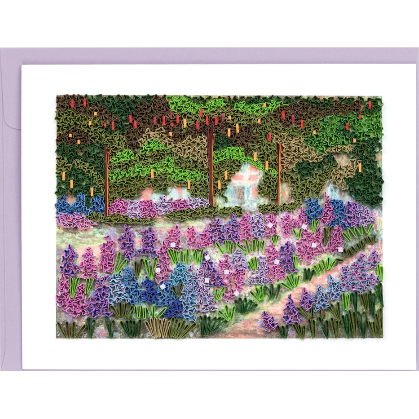 The Artist's Garden at Giverny, Monet Quilling Card