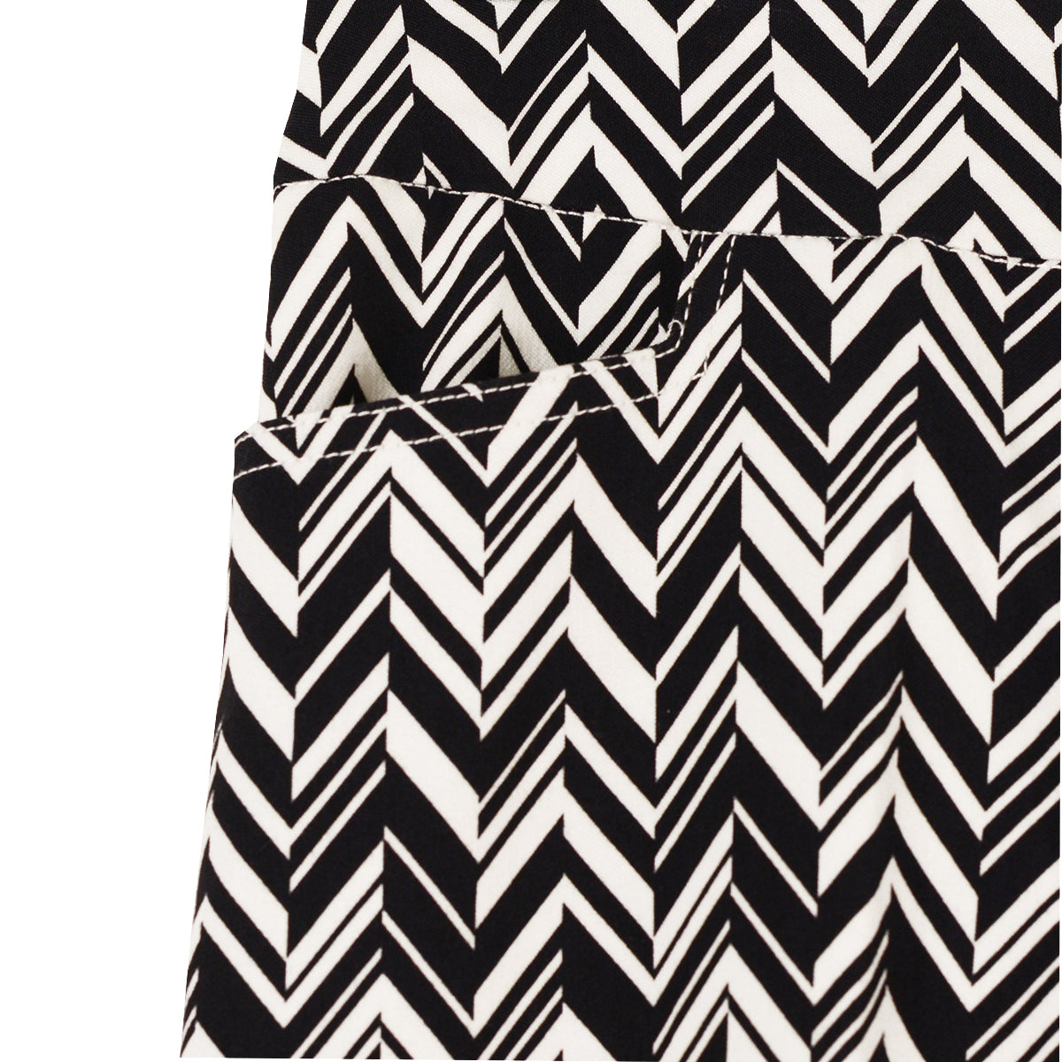 Thin Her Pull-On L Pocket Chevron  Print Pant (Black Ivory ) (N14104PM)