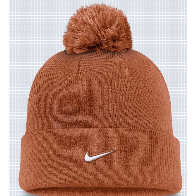 Texas Longhorn Nike Logo Club Knit Pom Pom Cap (NC07-81F0TXE-HAP)