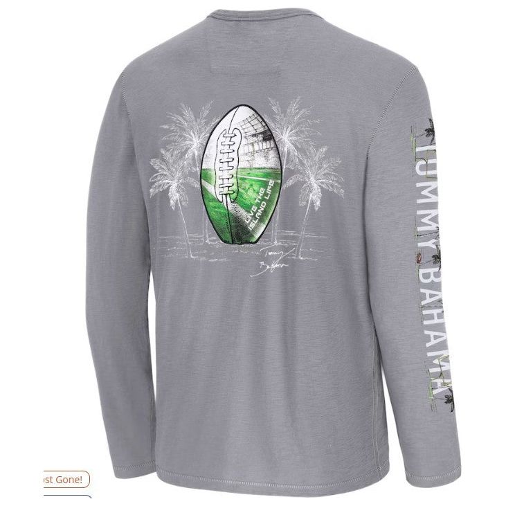 Texas Longhorn Tommy Bahama Sport Oasis Endzone Lux Tee (SHADOW)
