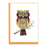 Quilling Card Enclosure Card Decorative Owl (GE598)