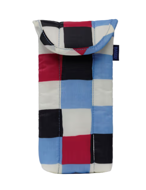 Baggu Puffy Glasses Sleeve - Painted Check