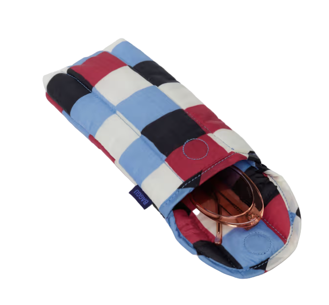 Baggu Puffy Glasses Sleeve - Painted Check