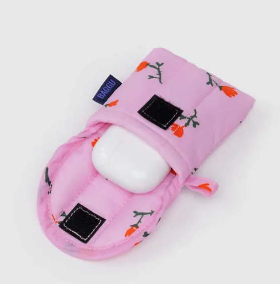 Baggu Puffy Earbuds Case - Painted Wildflower