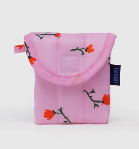 Baggu Puffy Earbuds Case - Painted Wildflower