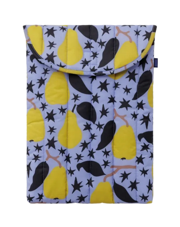 Baggu Puffy Laptop Sleeve 16" - Golden Pears