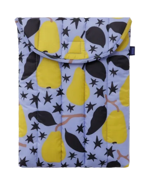 Baggu Puffy Laptop Sleeve 13"/14" - Golden Pears