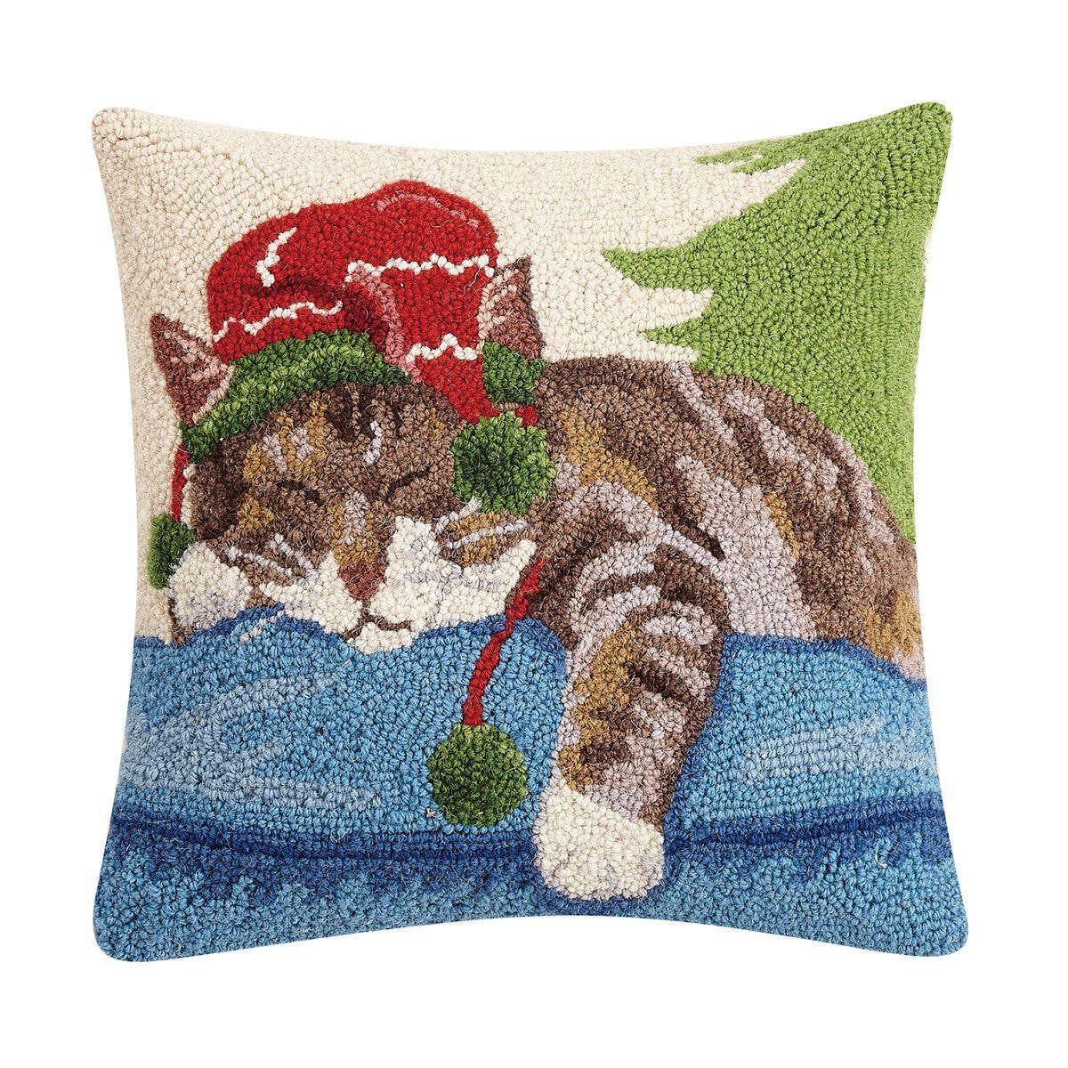 Holiday Napping Cat Hook Pillow (31SJM10280C16SQ)