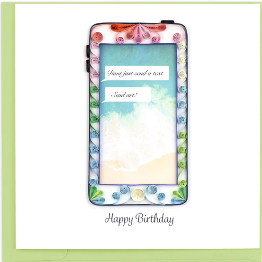 Birthday Phone Quilling Card