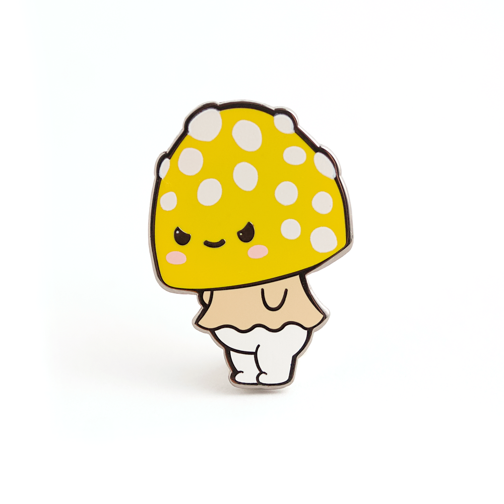 Luxcups Yellow Mushroom Enamel Pin (LUX P76)