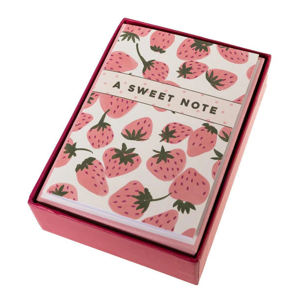 Graphique de France Pink Strawberries Boxed Cards
