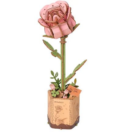 Robotime Pink Rose Wooden Puzzle