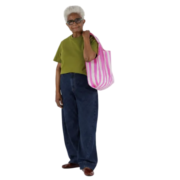 Baggu Standard Reusable Bag - Pink Painted Stripe
