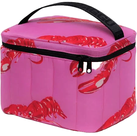 Baggu Puffy Lunch Bag - Pink Lobster