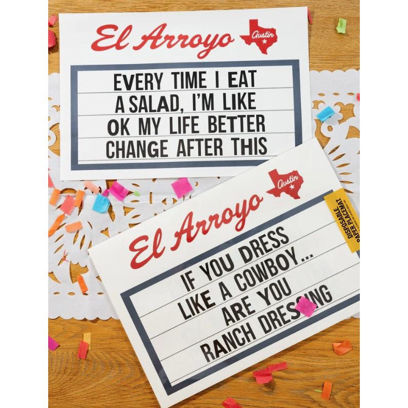 El Arroyo Disposable Placemats (Set of 24) 4 Different Signs