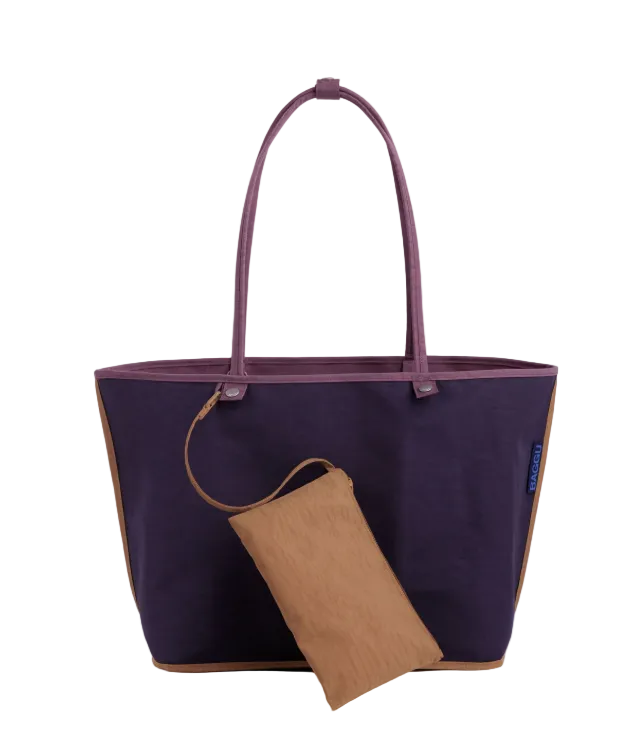 Baggu Large Nylon Reversible Tote - Wild Plum Mix